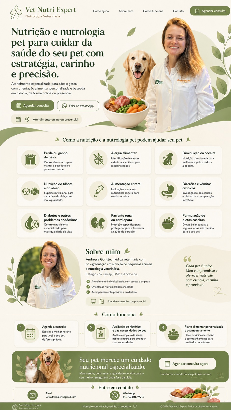 Nutricionista veterinária responsável pelas receitas NutreePet.